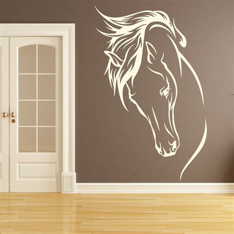 Horses Head Wall Sticker Horse Wall Decal Girls Bedroom Home Decor