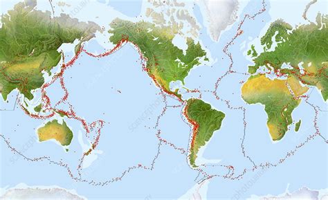 Earthquake distribution map - Stock Image - E365/0094 - Science Photo ...