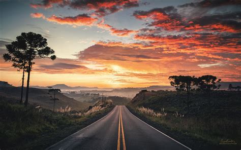 HD Road View with Sunset Wallpaper, HD Nature 4K Wallpapers, Images and Background - Wallpapers Den