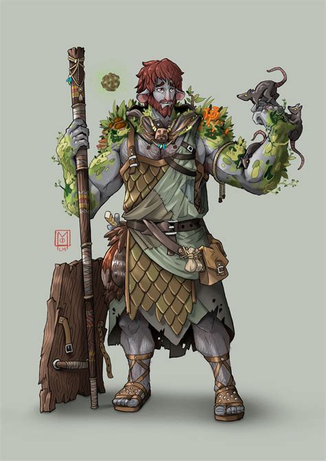 luca Mosqa - D&D — Firbolg Druid | Dungeons and dragons characters, Fantasy character design ...