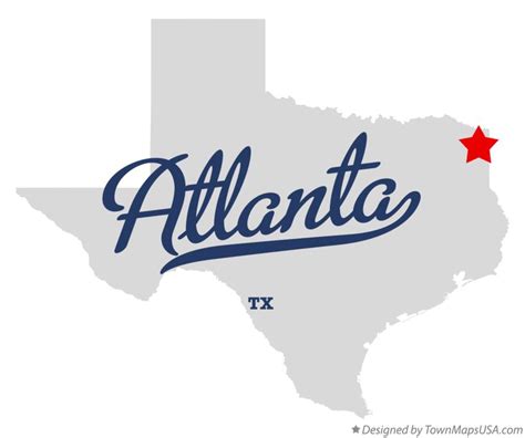 Map of Atlanta, TX, Texas