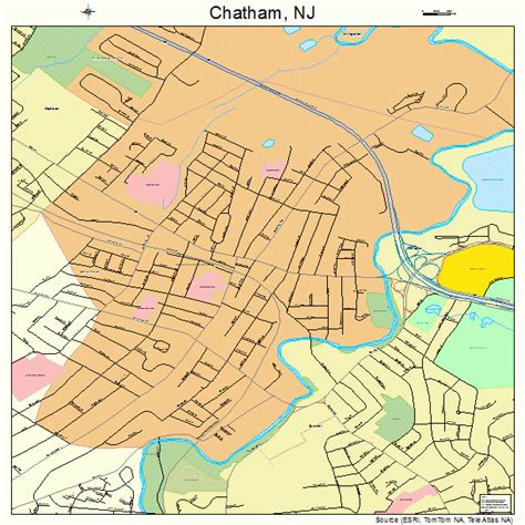 Chatham New Jersey Street Map 3412100