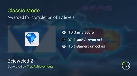 Classic Mode achievement in Bejeweled 2