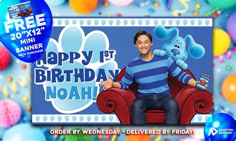 Blue's Clues Birthday Banner Blue's Clues TV Show 5 'x 3' Birthday ...