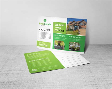 Creative Real Estate Postcard Design Template 001554 - Template Catalog