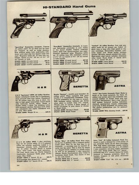 1956 PAPER AD Beretta Bantam Caliber Pistol Chrome Pearl Sport King Astra | ubicaciondepersonas ...