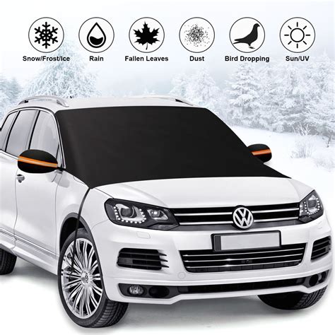 Windshield Snow Cover - Extra Large Thicker - Fits Any Car Truck SUV Van - Windproof Design ...