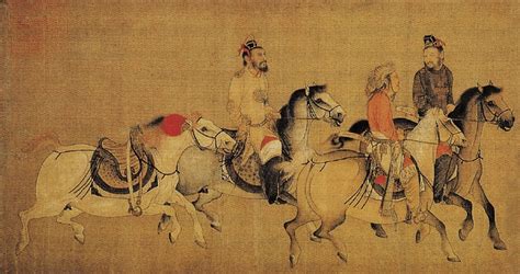 MONGOLS CHINA AND THE SILK ROAD : A court on horses: Khitan painting | Chinese art painting ...