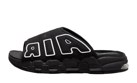 Nike Air More Uptempo Slide Black White | Where To Buy | undefined | The Sole Supplier