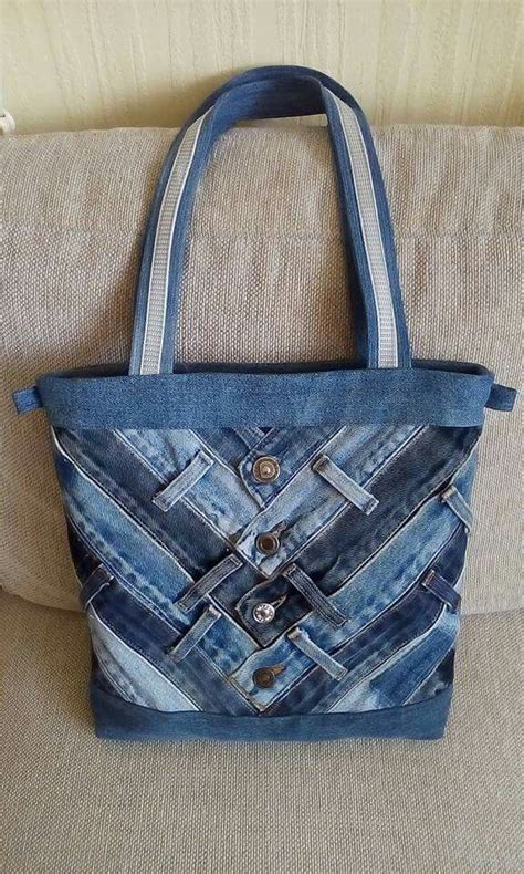 Sacs Tote Bags, Denim Tote Bags, Denim Crafts, Denim Diy, Recycled Denim Projects, Jean Crafts ...