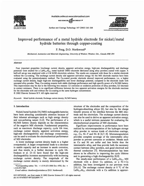 (PDF) Improved performance of a metal hydride electrode for nickel/metal hydride batteries ...