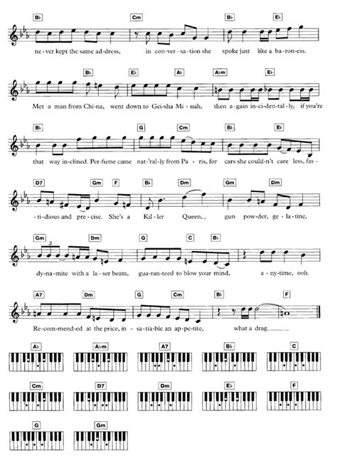 KILLER QUEEN Queen Sheet music | Easy Sheet Music