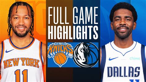 KNICKS at MAVERICKS | FULL GAME HIGHLIGHTS | January 11, 2024 - YouTube