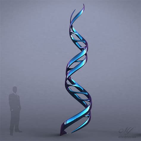 "Ribbon of Life" | Contemporary DNA Sculpture - Chester Fields Bronzes Inc.