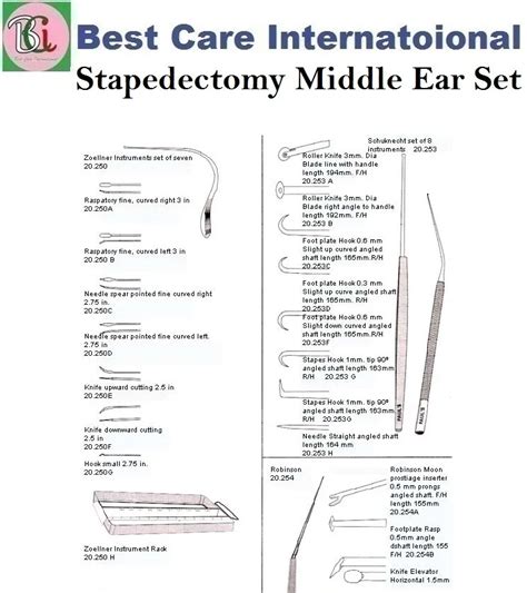 Stapedectomy Set Stapedectomy Middle Ear Instruments Set Stapedectomy ...