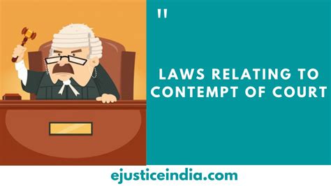 LAWS RELATING TO CONTEMPT OF COURT - E-Justice India