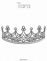 Tiara Coloring Page  Tracing Twisty Noodle sketch template