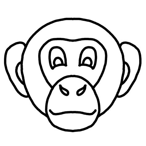 Simple Monkey Face Drawing at GetDrawings | Free download