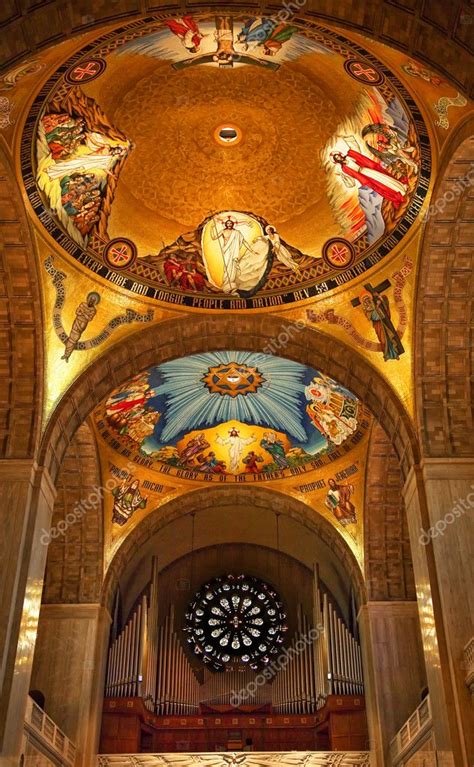 Shrine of Immaculate Conception Dome Inside Washington DC — Stock Photo ...