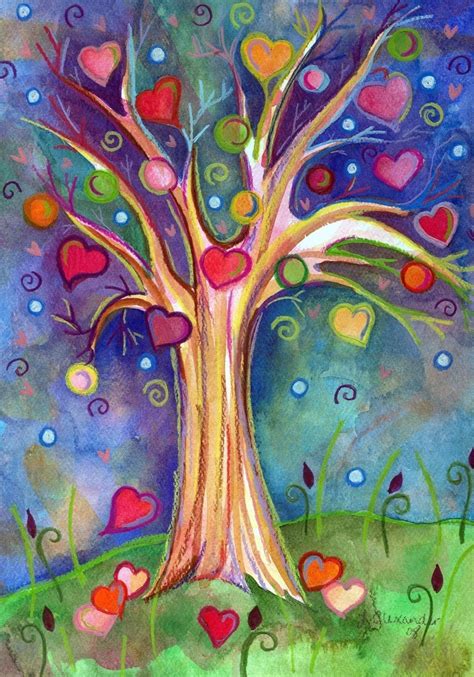 Sweet Tree | Tree art, Whimsical art, Painting