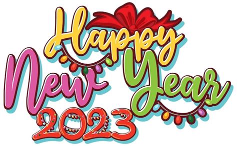 Free Vector | Happy new year 2023 text for banner or poster design