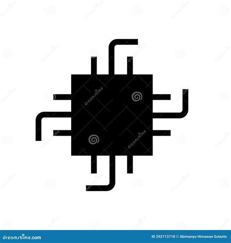 Chip icon vector stock vector. Illustration of symbol - 292713718