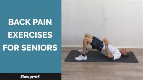 Back Pain Exercises for Seniors, exercises for the elderly, low back ...