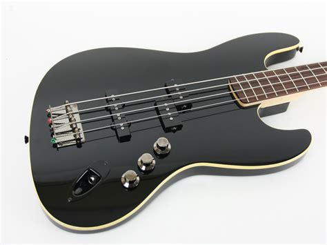 2018 Fender Aerodyne Jazz Bass Black > Guitars Bass | Thunder Road Guitars PDX