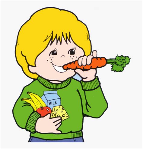 Healthy Food Eating Clipart Junk Habit Free Cliparts - Child Eating ...