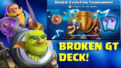 *BEST* DECK for the DOUBLE EVOLUTION TOURNAMENT! - Clash Royale - YouTube