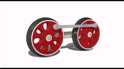 Locomotive wheels/Double Crank Mechanism Animation in Solidworks - YouTube