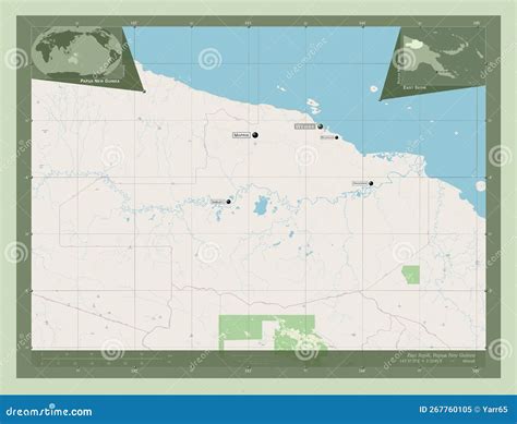 East Sepik, Papua New Guinea. OSM. Labelled Points of Cities Stock ...