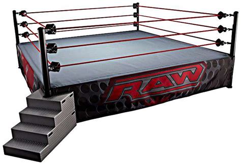 WWE Wrestling Elite Scale Ring Playset Raw, Damaged Package Mattel Toys ...