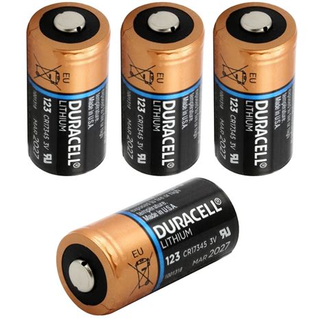 Duracell 3V Lithium Battery 123 - DL123A/CR123A/CR17345 - 1400mAh - 4 ...