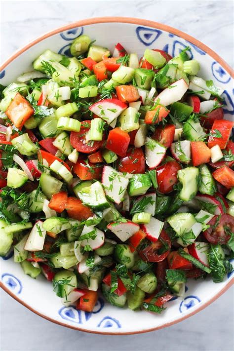 This fresh vegetable salad is healthy and refreshing. It's made with ...