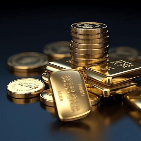 Premium AI Image | A stack of gold coins and gold bars