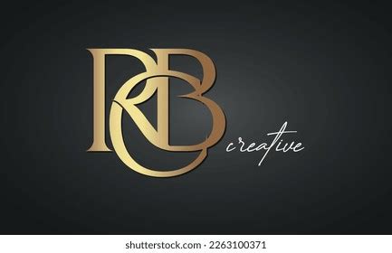 Luxury Letters Rcb Golden Logo Icon Stock Vector (Royalty Free ...