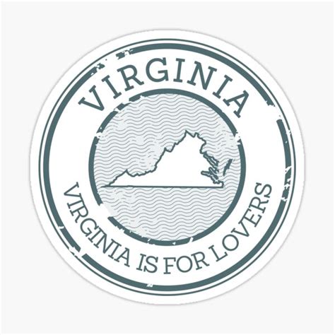 "Virginia - Virginia is for Lovers (Stamp)" Sticker for Sale by ...