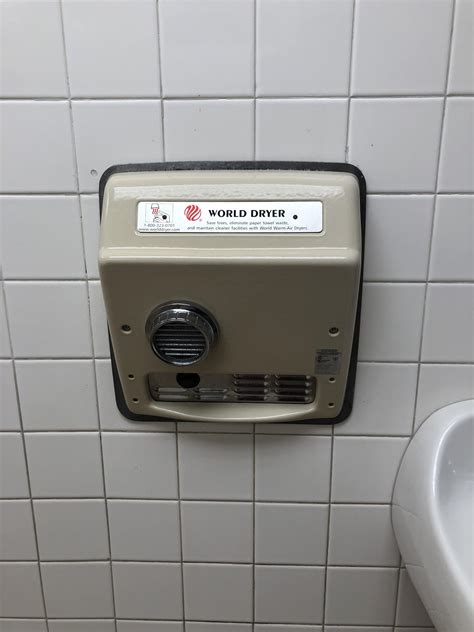 A World Dryer Model XRA at Wendy’s in Manteno, IL. : r/HandDryer