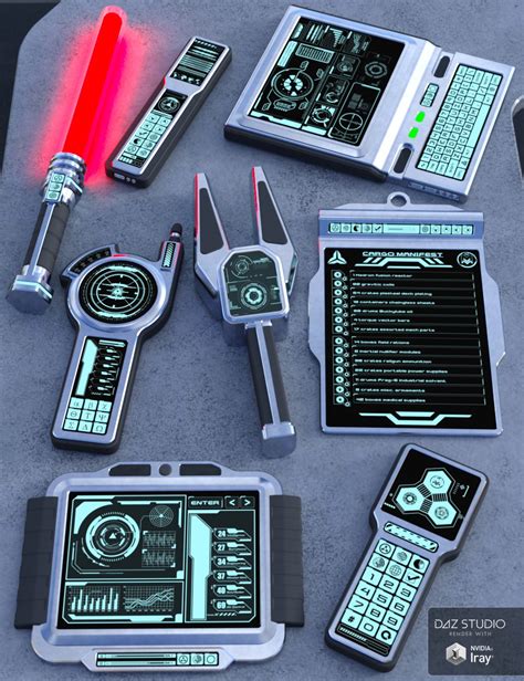 Sci Fi Hand Gadgets 1 for Genesis 2, 3 and 8 | Daz 3D