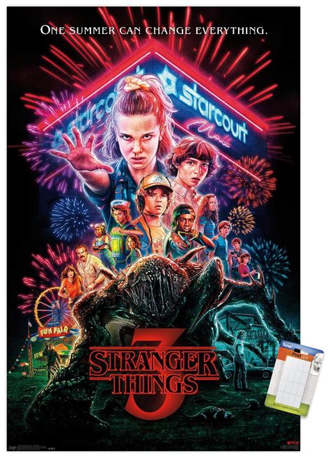 Netflix Stranger Things: Season 3 - One Sheet Premium Poster and Poster Mount Bundle - Walmart ...