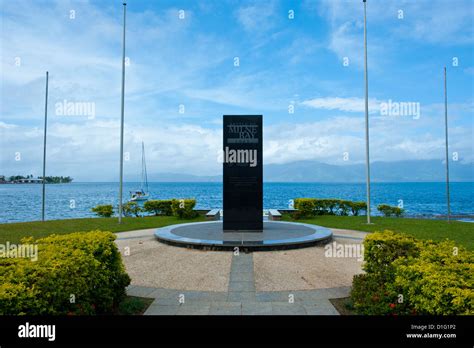 War Memorial in Milne Bay, Alotau, Papua New Guinea, Pacific Stock Photo - Alamy