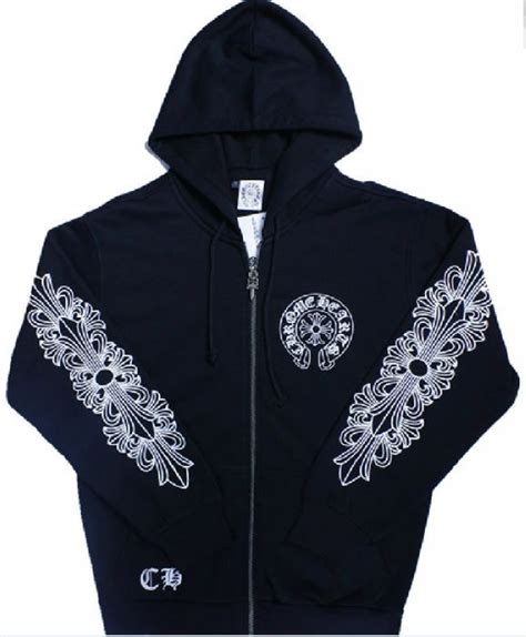 Chrome Hearts Zip Up Hoodie with great design... | Hoodies, Fashion, Chrome hearts hoodie