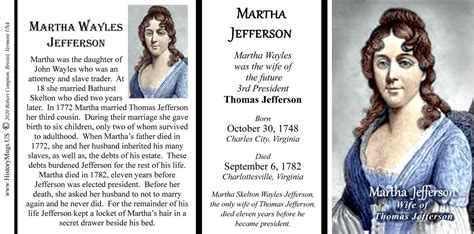 03- Martha Jefferson, Wife of Thomas Jefferson - HistoryMugs.us