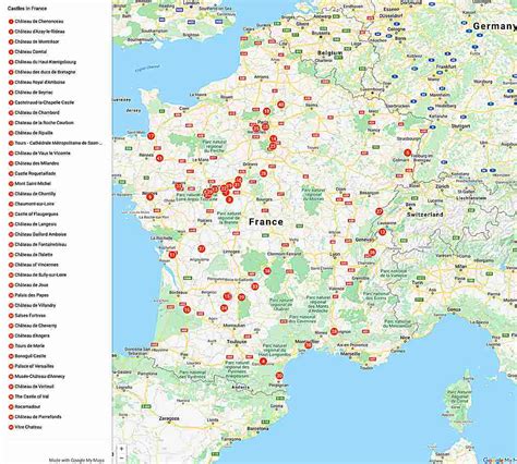 Castles In France Map