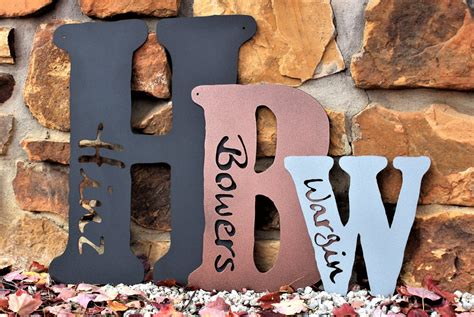 Rustic Metal Letter Decor custom Metal Sign Personalized | Etsy