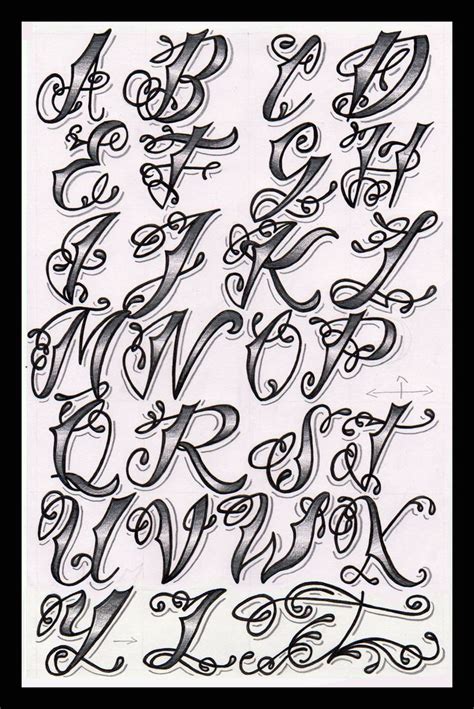 Cholo Tattoo Alphabet | Tatuajes | Letras para tatuajes, Letras grafiti y Letras graffiti