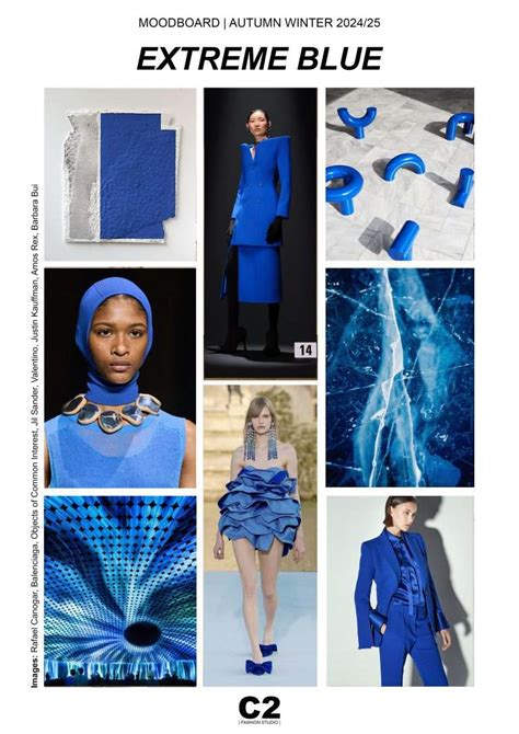 2024 2025 Fashion Trends - Autumn Winter: Extreme Blue - C2 Fashion Studio