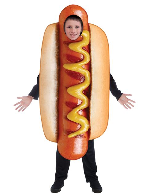 Kids Sublimation Hot Dog Costume Costume - PartyBell.com