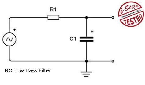 Simple RC Low Pass Filter Circuit Diagram with Frequency Response ...